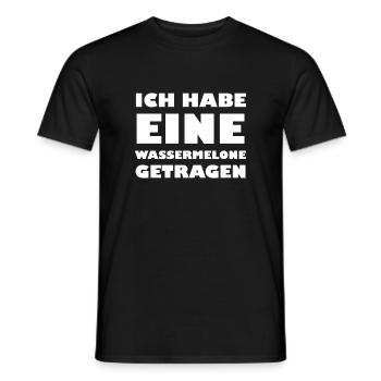 Ich habe eine Wassermelone getragen - Männer T-Shirt - Schwarz - Vorne - AI Model Male 178 light (178cm)