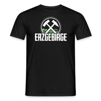 Erzgebirge - Männer T-Shirt - Schwarz - Vorne - AI Model Male 178 light (178cm)