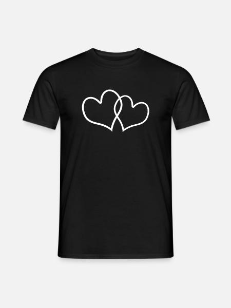 heart - Men's T-Shirt - black