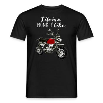 Life is a Monkey Bike - Men's T-Shirt - black - Front - AI Model Male 178 light (178cm)