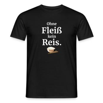 Ohne Fleiss kein Reis Reisschale Asien - Männer T-Shirt - Schwarz - Vorne - AI Model Male 178 light (178cm)