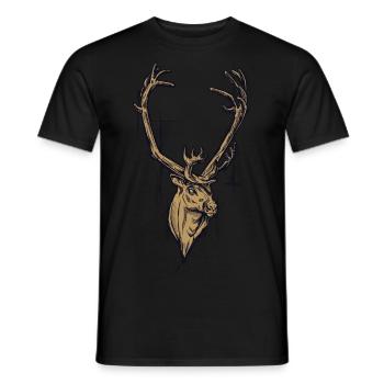 golden reindeer - T-shirt homme - noir - Devant - AI Model Male 178 light (178cm)