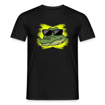 alligator - Men's T-Shirt - black - Front - AI Model Male 178 light (178cm)
