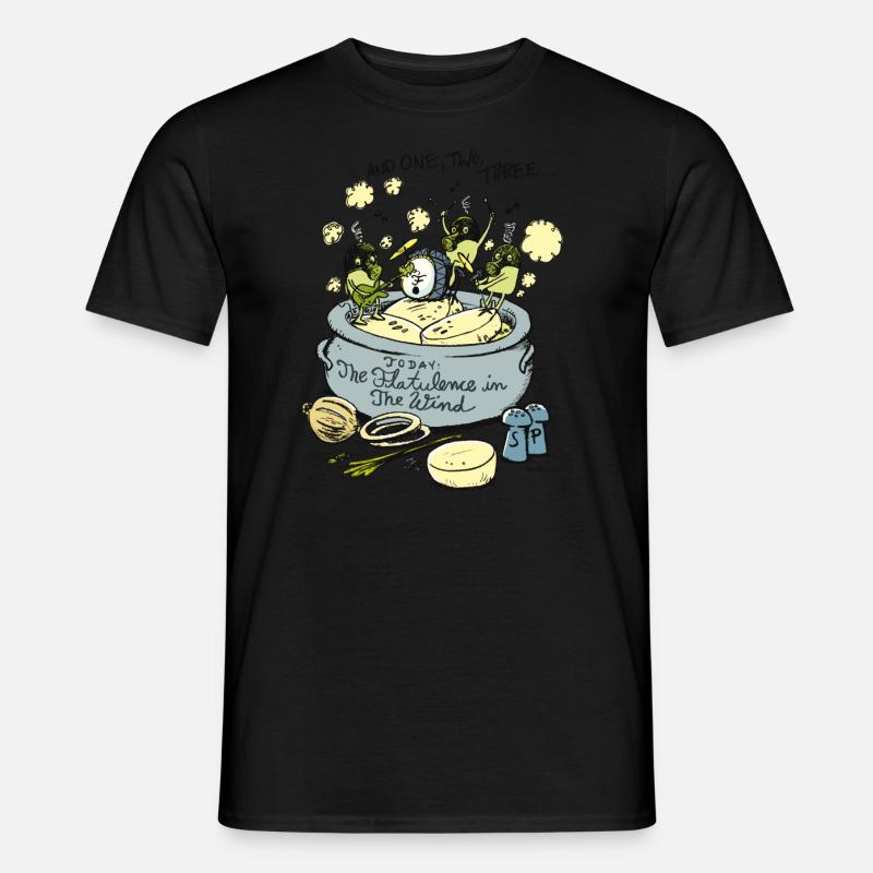 La flatulence dans le vent - T-shirt homme - noir