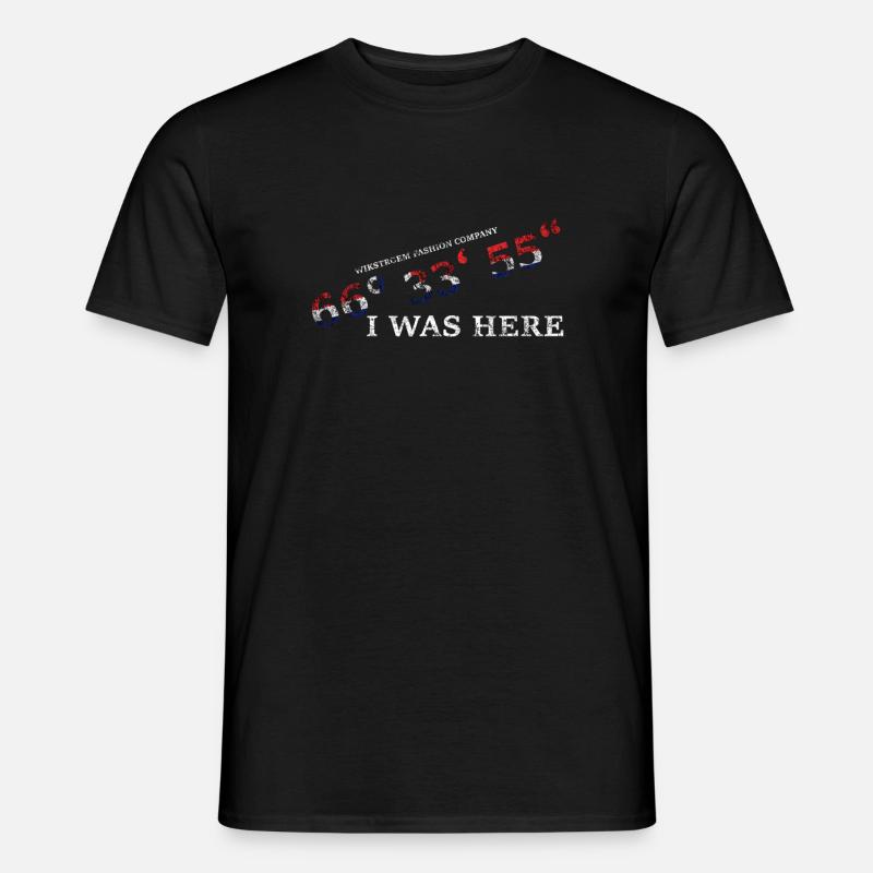 Wikstroem Norway Coordinates Arctic Circle - Men’s T-shirt - black