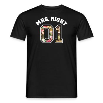 Mrs Right 01 - Men's T-Shirt - black - Front - AI Model Male 178 light (178cm)