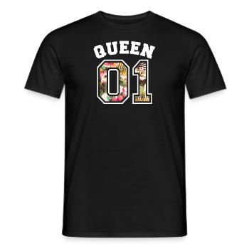 Queen 01 - Men's T-Shirt - black - Front - AI Model Male 178 light (178cm)