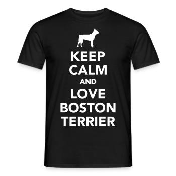 Boston Terrier - Men's T-Shirt - black - Front - AI Model Male 178 light (178cm)