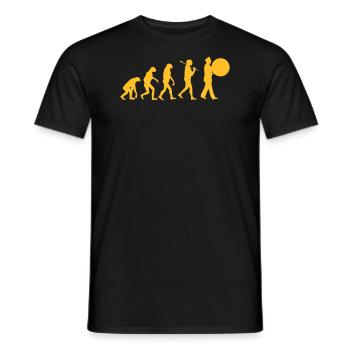 Evolution Trommel Spielmannszug Lustig Kapelle - Männer T-Shirt - Schwarz - Vorne - AI Model Male 178 light (178cm)