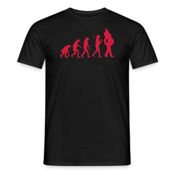 Evolution Tuba Spielmannszug Darwin Lustig Kapelle - Männer T-Shirt - Schwarz - Vorne - AI Model Male 178 light (178cm)