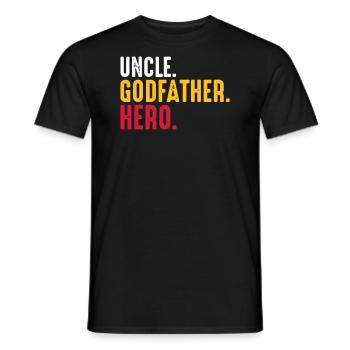 Uncle Godfather hero Uncle Godfather hero family - Men's T-Shirt - black - Front - AI Model Male 178 light (178cm)