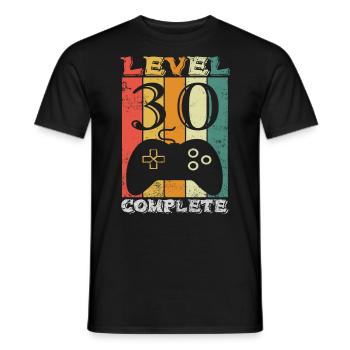 30e anniversaire homme 30 ans niveau 30 hommes 1991 - T-shirt homme - noir - Devant - AI Model Male 178 light (178cm)