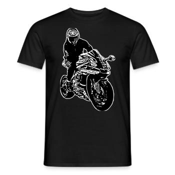 Motorcycle Lifestyle / Moto / moto biker - T-shirt homme - noir - Devant - AI Model Male 178 light (178cm)