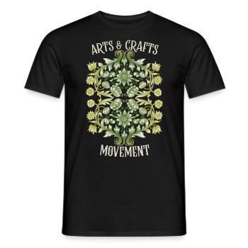 Art Nouveau, design vintage vers 1900 - T-shirt homme - noir - Devant - AI Model Male 178 light (178cm)
