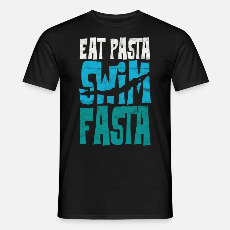 Funny Swimming Swim Team - Männer T-Shirt - Schwarz