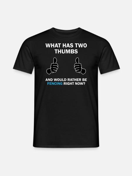 I would rather FENCING now - Men's T-Shirt - black