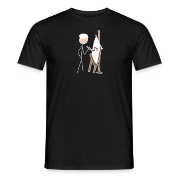 artists paint - Men's T-Shirt - black - Front - AI Model Male 178 light (178cm)