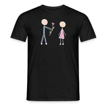 amoureux - T-shirt homme - noir - Devant - AI Model Male 178 light (178cm)