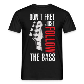 Bassist E-Bass Musiker - Männer T-Shirt - Schwarz - Vorne - AI Model Male 178 light (178cm)