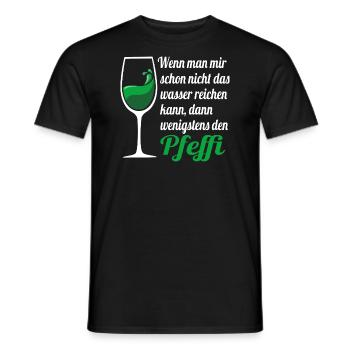 Pfeffi Spruch - Männer T-Shirt - Schwarz - Vorne - AI Model Male 178 light (178cm)
