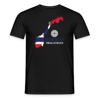 Norwegen Trollstigen Rune Wikinger - Männer T-Shirt - Schwarz - Vorne - AI Model Male 178 light (178cm)
