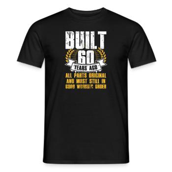 Built 60 Years Ago 60th Birthday - Männer T-Shirt - Schwarz - Vorne - AI Model Male 178 light (178cm)