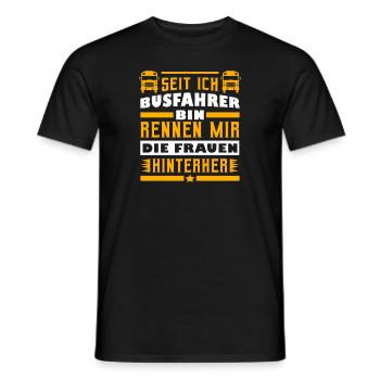 Seit Ich Busfahrer Bin Rennen Mir Frauen Hinterher - Männer T-Shirt - Schwarz - Vorne - AI Model Male 178 light (178cm)