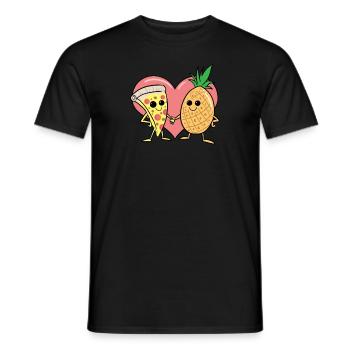 Pizza Ananas Hawaii Pizza - Männer T-Shirt - Schwarz - Vorne - AI Model Male 178 light (178cm)