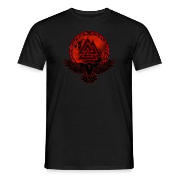 Raven Valknut Full Moon - Men's T-Shirt - black - Front - AI Model Male 178 light (178cm)