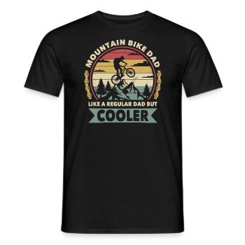 Mountain Bike Dad Like a regular dad but cooler - Men's T-Shirt - black - Front - AI Model Male 178 light (178cm)