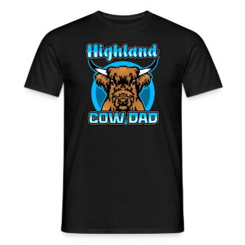 Highland Cow Dad - Men's T-Shirt - black - Front - AI Model Male 178 light (178cm)