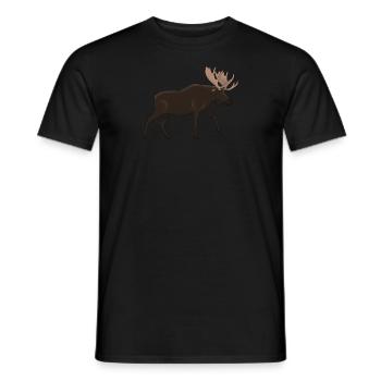 Norwegen Elch Natur wandern Expedition Oslo Urlaub - Männer T-Shirt - Schwarz - Vorne - AI Model Male 178 light (178cm)