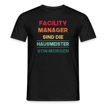 Facility Manager, die Hausmeister von Morgen - Männer T-Shirt - Schwarz - Vorne - AI Model Male 178 light (178cm)