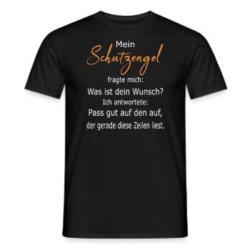 Schutzengel Engel - Männer T-Shirt - Schwarz - Vorne - AI Model Male 178 light (178cm)