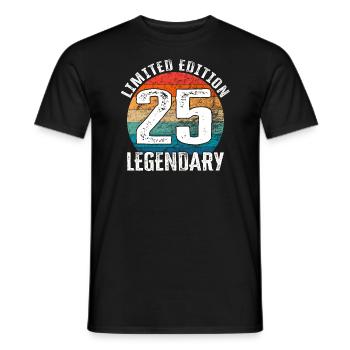 Happy Birthday - 25th Birthday Limited Edition - Men's T-Shirt - black - Front - AI Model Male 178 light (178cm)