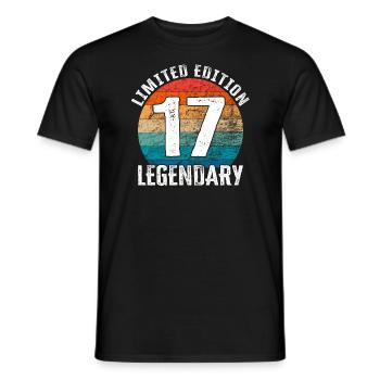 Happy Birthday - 17th Birthday Limited Edition - Men's T-Shirt - black - Front - AI Model Male 178 light (178cm)