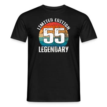 Happy Birthday - 55th Birthday Limited Edition - Men's T-Shirt - black - Front - AI Model Male 178 light (178cm)