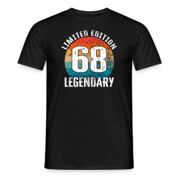 Happy Birthday - 68th Birthday Limited Edition - Men's T-Shirt - black - Front - AI Model Male 178 light (178cm)