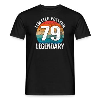 Happy Birthday - 79th Birthday Limited Edition - Men's T-Shirt - black - Front - AI Model Male 178 light (178cm)