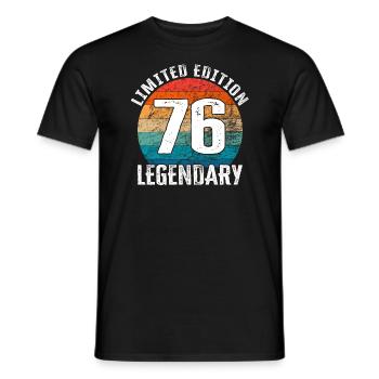 Happy Birthday - 76th Birthday Limited Edition - Men's T-Shirt - black - Front - AI Model Male 178 light (178cm)