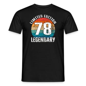 Happy Birthday - 78th Birthday Limited Edition - Men's T-Shirt - black - Front - AI Model Male 178 light (178cm)