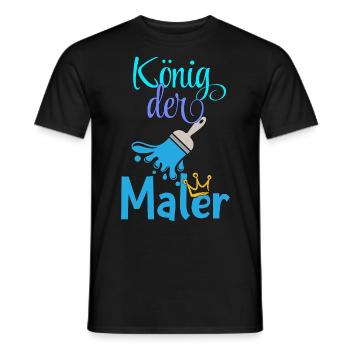 König der Maler Handwerker Beruf malen - Männer T-Shirt - Schwarz - Vorne - AI Model Male 178 light (178cm)