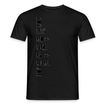 any day on a bike - Männer T-Shirt - Schwarz - Vorne - AI Model Male 178 light (178cm)