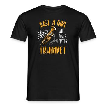 Musique Trompette Fille Cadeau Musicien Trompette - T-shirt homme - noir - Devant - AI Model Male 178 light (178cm)