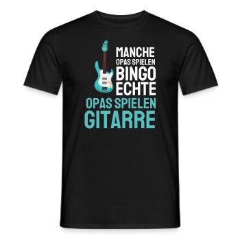 Rock Musik Rentner Gitarrist Opa Geschenk Gitarre - Männer T-Shirt - Schwarz - Vorne - AI Model Male 178 light (178cm)