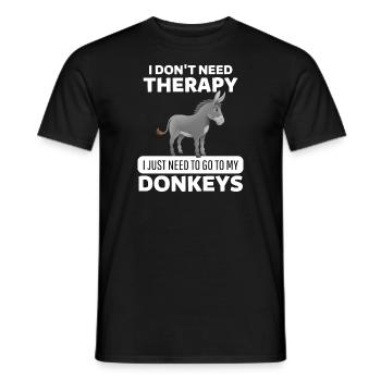 Cadeau drôle âne agriculteur fermier âne - T-shirt homme - noir - Devant - AI Model Male 178 light (178cm)