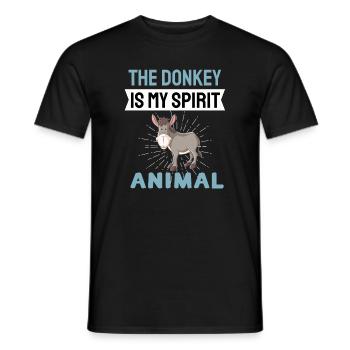 Agriculture Animal Funny gift idea donkey - Men's T-Shirt - black - Front - AI Model Male 178 light (178cm)