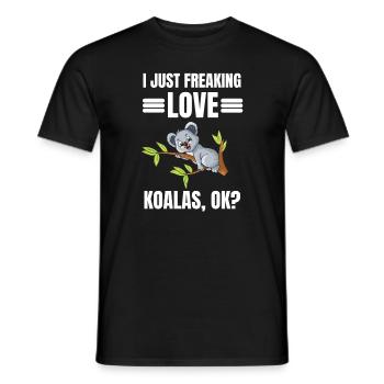Tierliebhaber Australien Zoo Tier Geschenk Koala - Männer T-Shirt - Schwarz - Vorne - AI Model Male 178 light (178cm)