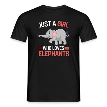 Africa animal lover girl gift elephant - Men's T-Shirt - black - Front - AI Model Male 178 light (178cm)