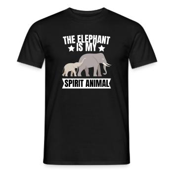 Zoo animal lover Africa animal gift elephant - Men's T-Shirt - black - Front - AI Model Male 178 light (178cm)
